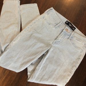 Hollister Striped Denim Jeans size 00 waist 23